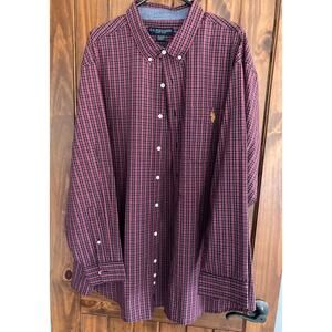 U.S. Polo Assn. pink plaids mens XXL button down shirt